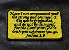 JOSHUA 1:9  ARMY COMBAT 4 INCH Hook PATCH  picture