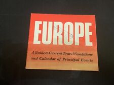 1950-51 Europe A Guide To Current Travel Conditions and Calendar Of Events picture