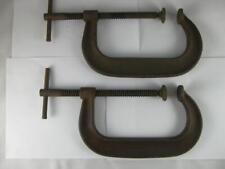 2 Vintage J.H Williams & Co. No. 406 Deep Throat C Clamps USA picture
