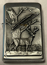 Vintage Ronson WIND II Lighter Deer Bowhunter Hunting Whitetail Buck Unstruck picture