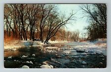 Mancelona MI-Michigan, Scenic Greetings, Snow On Water, Vintage Postcard picture
