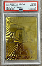 2023 Cardfun Disney 100 Joyful Mickey Mouse Gold 017/100 PSA 8 POP 1 picture