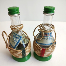 Vintage ITALIAN SWISS COLONY Tipo California Miniature Bottles Salt Pepper picture