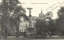 Vintage Postcard Erfurt Birldgarten Mit Krieger Denkmal picture