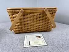2000 Longaberger Signed Founder's Market Basket with Lid & Liner picture