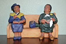 Vintage UTI African American Women Figurine Sitting on Church Pew picture