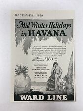 1926 WARD LINE Havana Mid Winter Tours Print Ad Steamship Magazine Cut Out picture