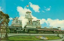 Main Street USA Railroad Station Postcard Walt Disney World Magic Kingdom picture