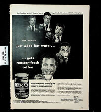 1946 Nescafe Nestle Coffee Instant Dick Powell Vintage Print Ad 25618 picture