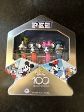 DIsney 100 PEZ Platinum Mickey Minnie Donald Goofy Tin Limited Edition New picture