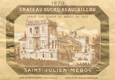 1970's-80's Chateau Ducru Beaucaillou French Wine Label Vintage Original A456 picture
