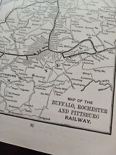 1901 Train Route Map + Report BUFFALO ROCHESTER & PITTSBURGH RAILWAY Ketner PA picture