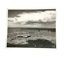 Photo TWA Press 8x10 B&W Airplane over canyon and river picture