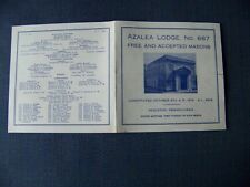 Hazleton Pennsylvania PA Azalea Lodge Free Mason 687 Masonic 1949 picture