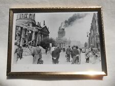 Vintage WWII Firebomb Burning Berlin French Cathedral Gendarmenmarkt Square 1944 picture