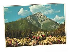 Canadian Rockies Banff and Cascade Mountain Vintage Postcard Unposted 4x6 picture