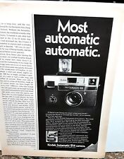 1970 Kodak Instamatic 814 Camera Original Print Ad picture
