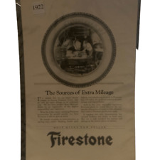 Vintage 1922 Firestone The Source of Extra Mileage Ad Advertisement picture