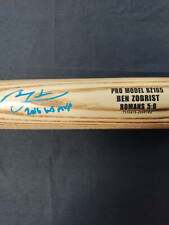 Ben Zobrist Cubs Signed Game Model Bat Inscribed: 