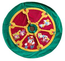 Vintage Walt Disney Store Exclusive Christmas Tree Skirt Mickey Goofy Donald  picture