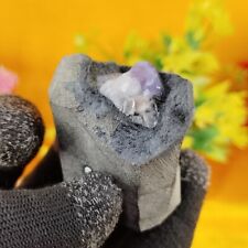 87g Natural Healing Energy Geode Quality Rainbow quartz Crystal Cluster Amethyst picture