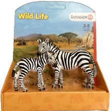 Schleich Wild Life Box Wild Life Safari Set 2 Figures Zebra and Foal #14797 picture