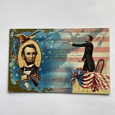 Lincoln Centennial Souvenir Postcard Antique 1909 Multicolor Embossed VTG picture