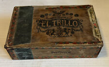 El Trillo Cigar Box 1901 Tax Stamp Perfectos Factory 2 5th Dist. N.J. Antique picture