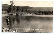 1930-50 Postcard Rppc Green Lake Vintah Mts Near Vernal Utah Real Photo picture