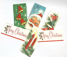 Vintage Hallmark Christmas Greeting Cards Santa Bells Candles Lot Unused picture