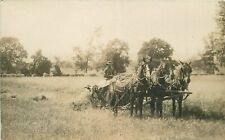 Postcard RPPC C-1910 New York Rochester Farm Horse Drawn Harvester 23-12933 picture