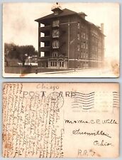 Chicago Ilinois 1916 EARLY PERIOD APARTMENT BUILDING Frantz RPPC Postcard j672 picture