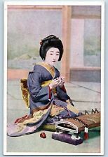 Japan Postcard Geisha Kimono Japanese Pretty Girl Unposted Vintage picture
