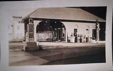 Vintage Original Photo Service Station Gas Pumps Purling -Round Top New York picture