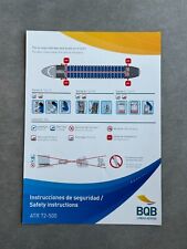 SAFETY CARD - BQB LINEAS AEREAS picture