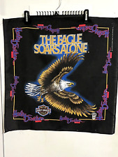 Harley Davidson Bandana Eagle Kerchief Do-Rag Scarf Wall Hanging USA Vintage80s picture