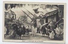 c1910 French chickens postcard 