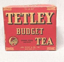 Rare Antique Tetley Budget Tea Box full w contents Elephant General store picture