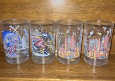 Vintage Lot Of 4 Walt Disney World 25th Anniversary Remember The Magic Glasses. picture