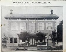 Postcard Residence of HC Ulsh McClure Pennsylvania PA 1900s Vintage Antique picture