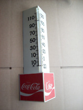 Vintage Coca Cola Plastic Triangle Coke Advertising Thermometer 15” Working picture
