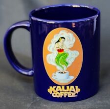 Vintage Kauai Coffee Cobalt Blue Persian Girl Coffee Mug (EUC) picture