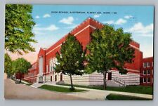 Albert Lea Minnesota MN High School Auditorium Vintage Linen Postcard 1930-45 picture