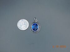 1967 Essex Catholic High School Sterling Silver & Blue Spinel Pendant - '67 Prom picture