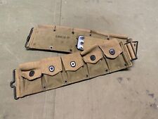 ORIGINAL WWI WWII US ARMY M1903 INFANTRY COMBAT FIELD 10 POCKET AMMO BELT-LONG picture