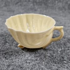 Vintage Neptune Yellow By Belleek Shell Design Footed Tea Cup 5th green mark picture
