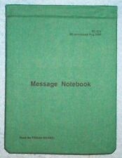FIELD MESSAGE NOTEBOOK - AUSTRALIAN ARMY - CURRENT REPRODUCTION COPY box ruled picture