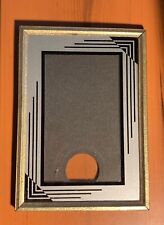 Vintage Art Deco Silver Tone Gold Trimmed Picture Frame 5 x 7 (30s?) picture