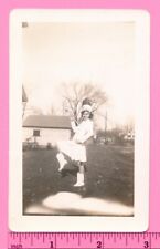 High School Teen Girl Drum Major Majorette Uniform 1943 Vintage Snapshot Photo picture