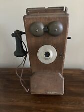 Antique Western Electric 323 W Telephone Oak Wall Mount Patent 1913 picture